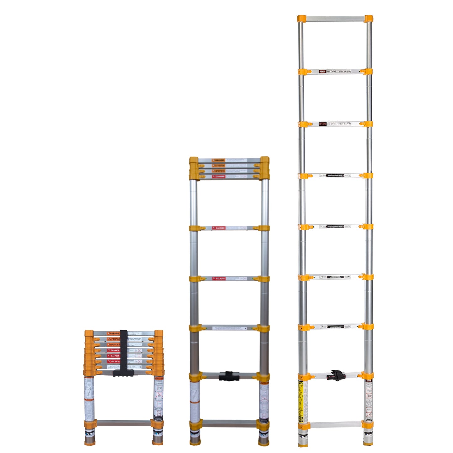 Xtend+Climb ANSI Certified 8.5-ft Aluminum Type 1- 250-lb Load Capacity Telescoping Extension Ladder 750P+