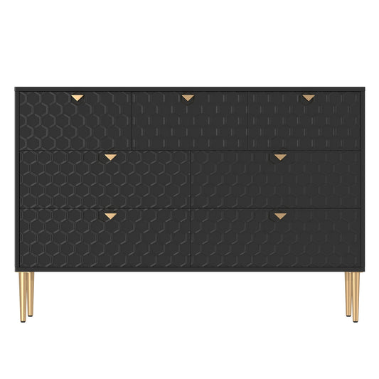 Clihome Black 7 -Drawer Standard chest