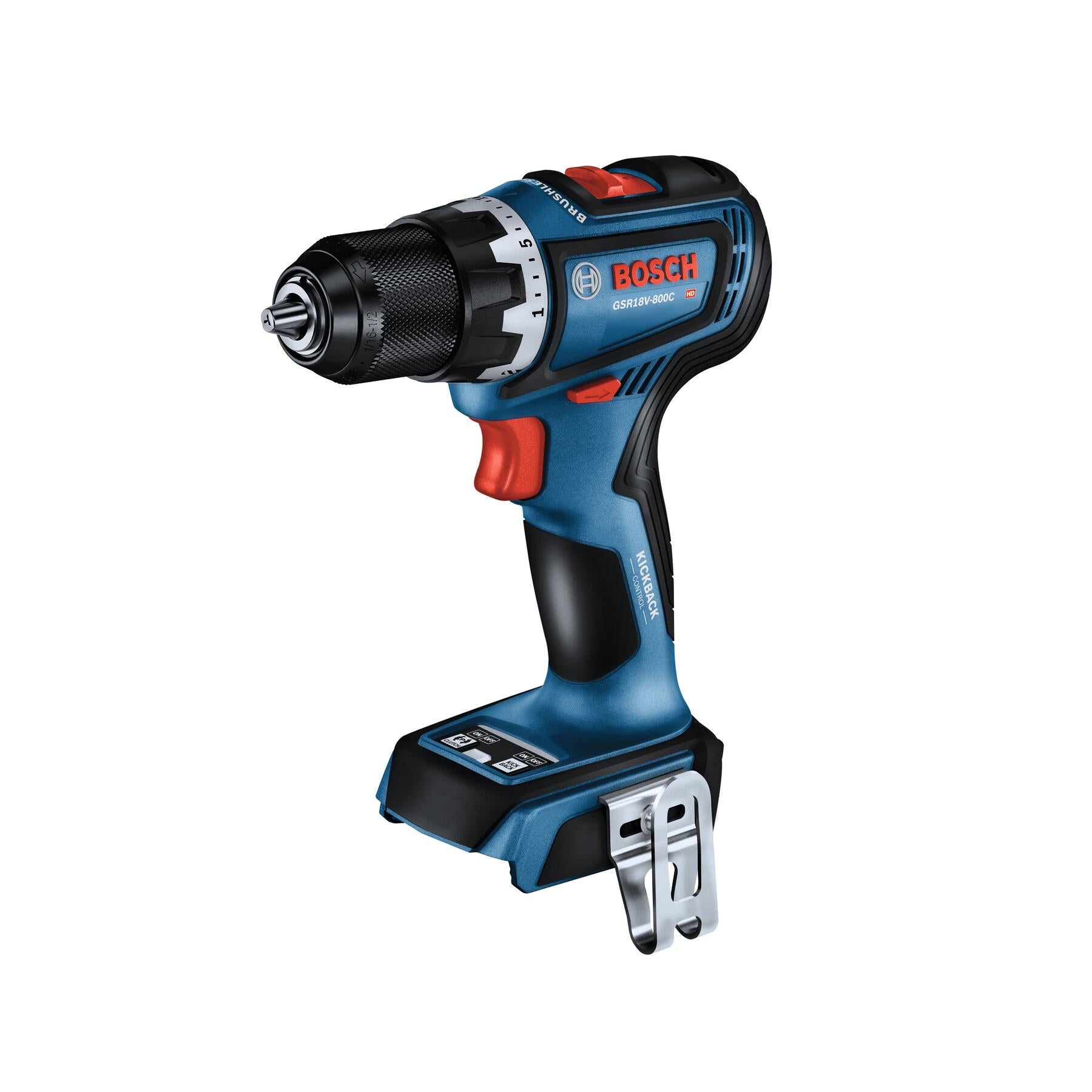 Bosch Connected-Ready 18-volt 1/2-in Keyless Brushless Cordless Drill GSR18V-800CN