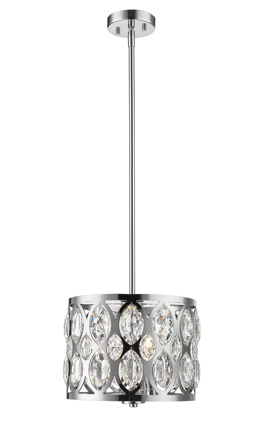 Z-Lite Dealey 3 -Light Polished Chrome Modern/contemporary Crystal For Use in Dining Rooms, Foyers, Kitchens, Living Rooms Chandelier