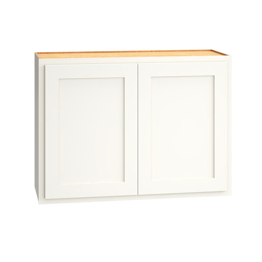 Diamond Express Jamestown 33-in W x 24-in H x 12-in D White Partial Overlay Wall Fully assembled Plywood Cabinet Recessed Panel Shaker