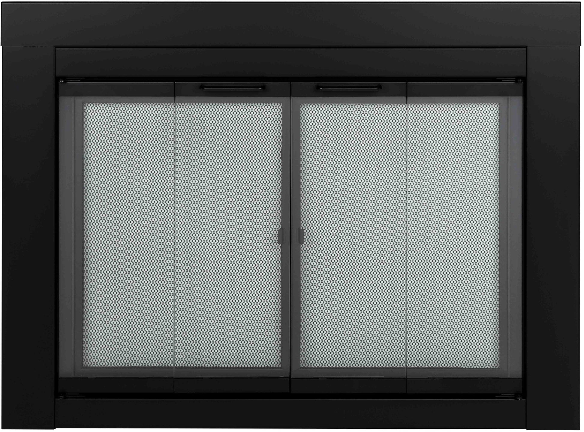 Pleasant Hearth Ascot Black Medium Bifold Fireplace Doors with Clear Tempered Glass AT-1001