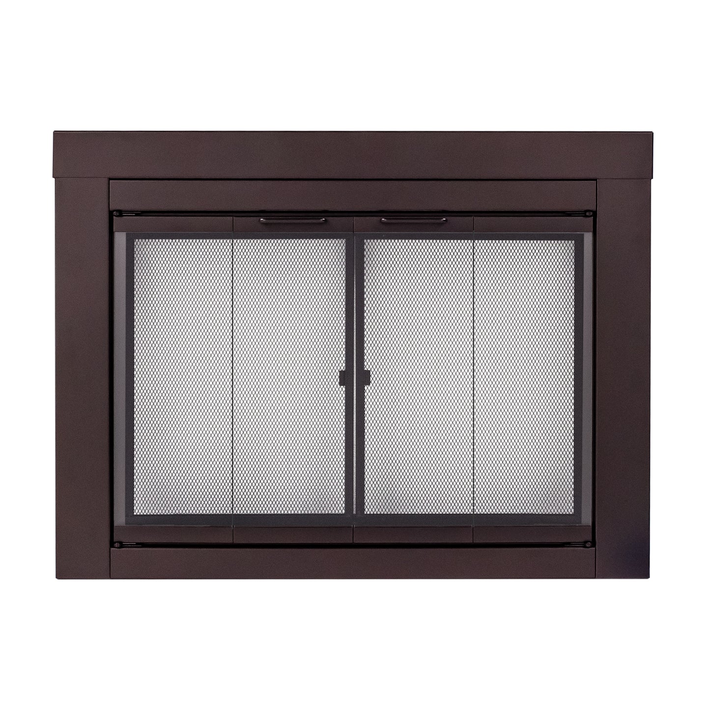 Pleasant Hearth Ascot Oil Rubbed Bronze Large Bifold Fireplace Doors with Clear Tempered Glass AT-1002OR