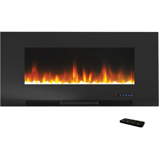 Cambridge 42-in W Black Fan-forced Electric Fireplace CAM42WMEF-1BLK