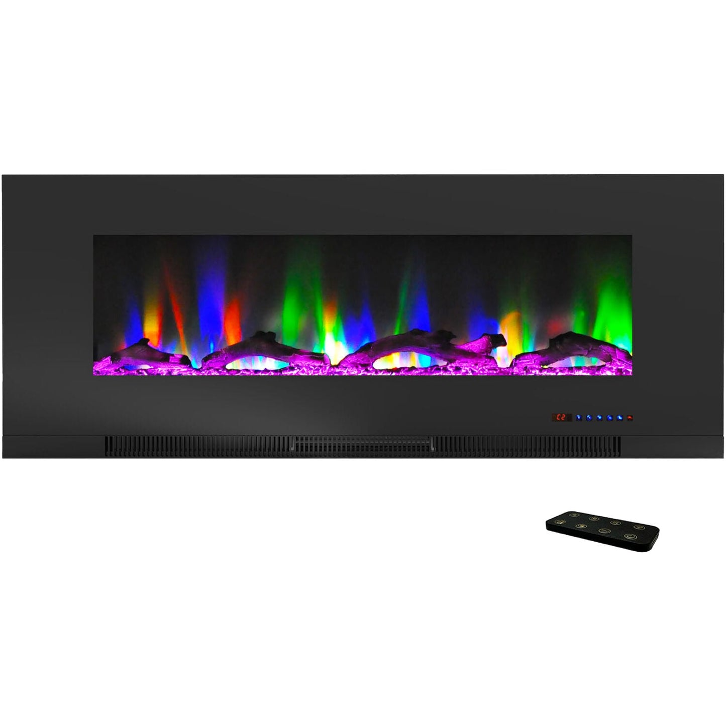 Cambridge 50-in W Black Fan-forced Electric Fireplace CAM50WMEF-2BLK