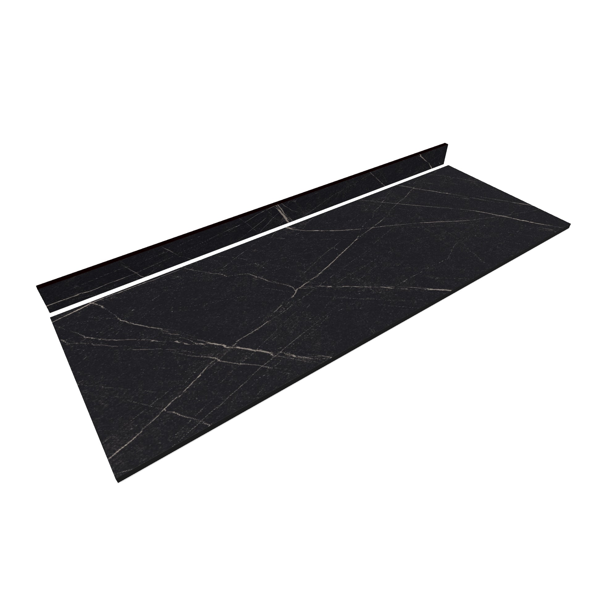 Wilsonart Thinscape Gloss 6-ft x 25-in x 0.5-in Pietra Noir Engineered composite Countertop