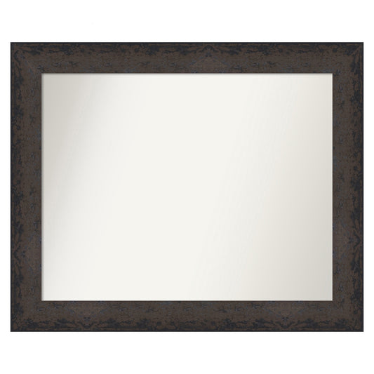 Amanti Art Dappled Black Brown Frame 33.5-Inches W x 27.5-Inches H Rectangle Dappled Black Brown Framed Vanity Mirror