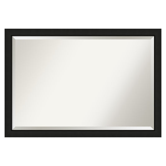 Amanti Art Midnight Black Narrow Frame 39.25-Inches W x 27.25-Inches H Rectangle Midnight Black Narrow Framed Vanity Mirror
