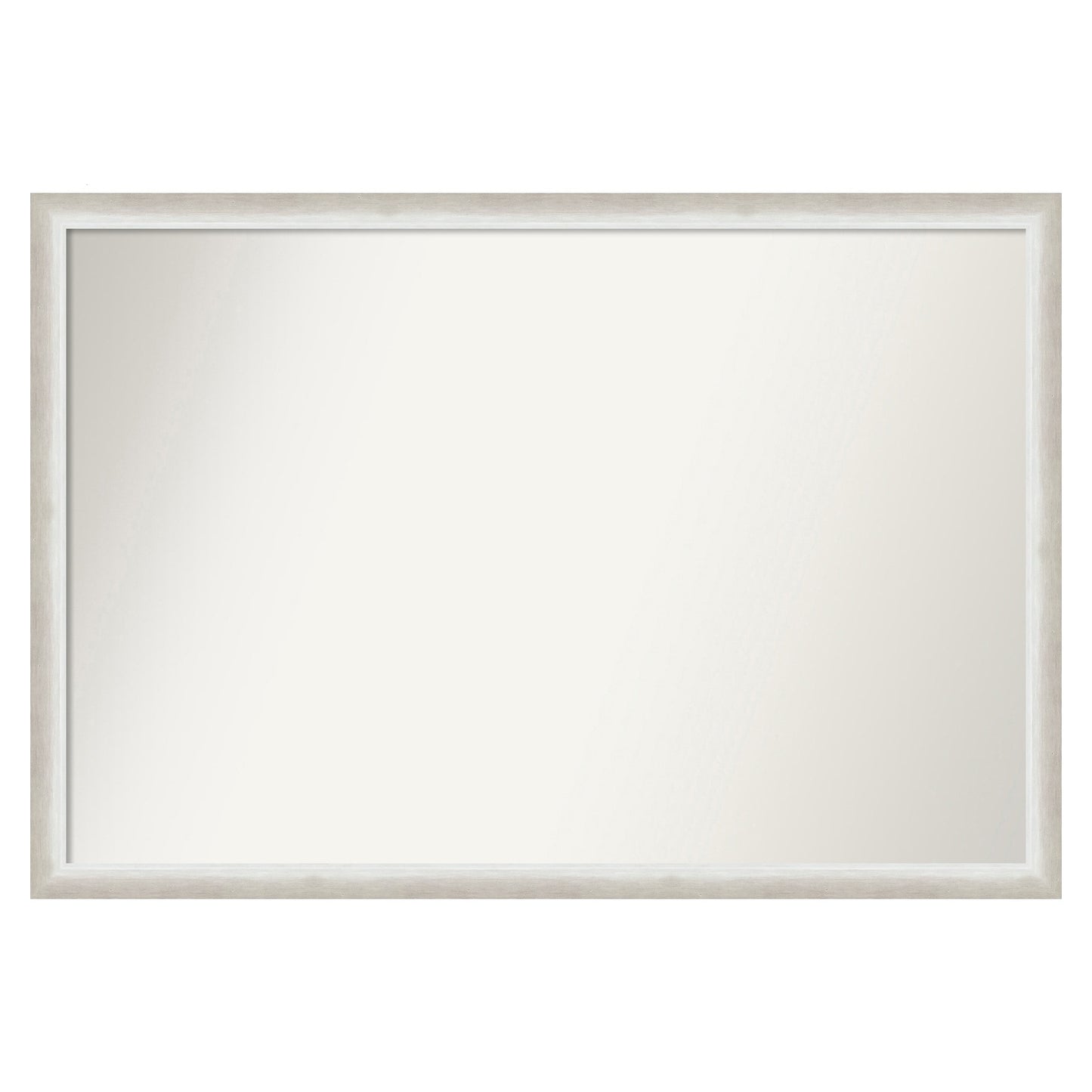 Amanti Art Two Tone Silver Frame 38.25-Inches W x 26.25-Inches H Rectangle Two Tone Silver Framed Vanity Mirror