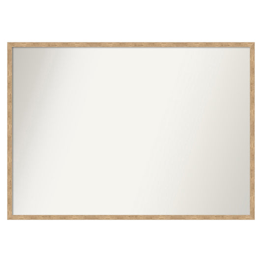 Amanti Art Imprint Light Bronze Frame 39-Inches W x 28-Inches H Rectangle Salon Scoop Silver Framed Wall Mirror