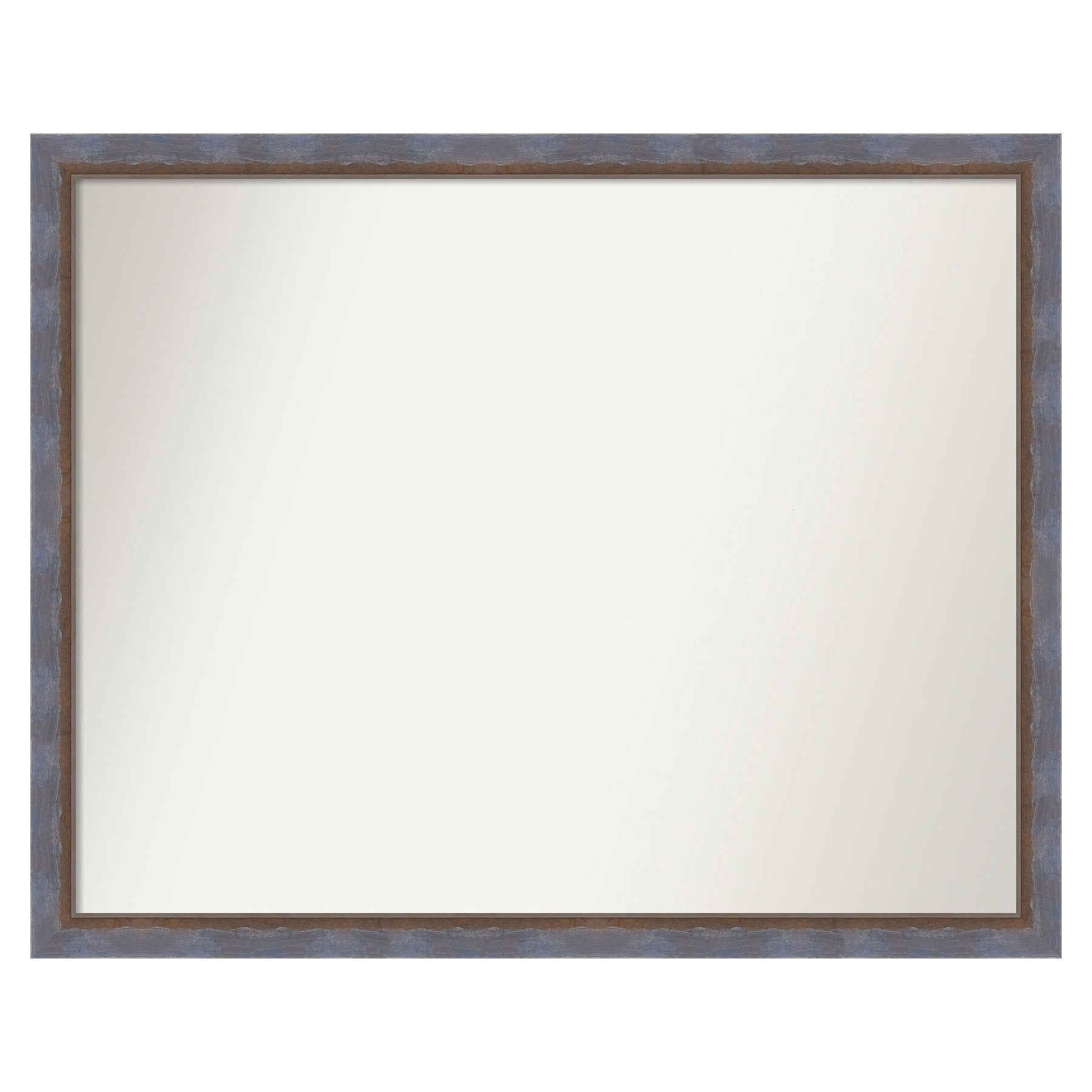 Amanti Art Two Tone Blue Copper Frame 30.25-Inches W x 24.25-Inches H Rectangle Two Tone Blue Copper Framed Wall Mirror