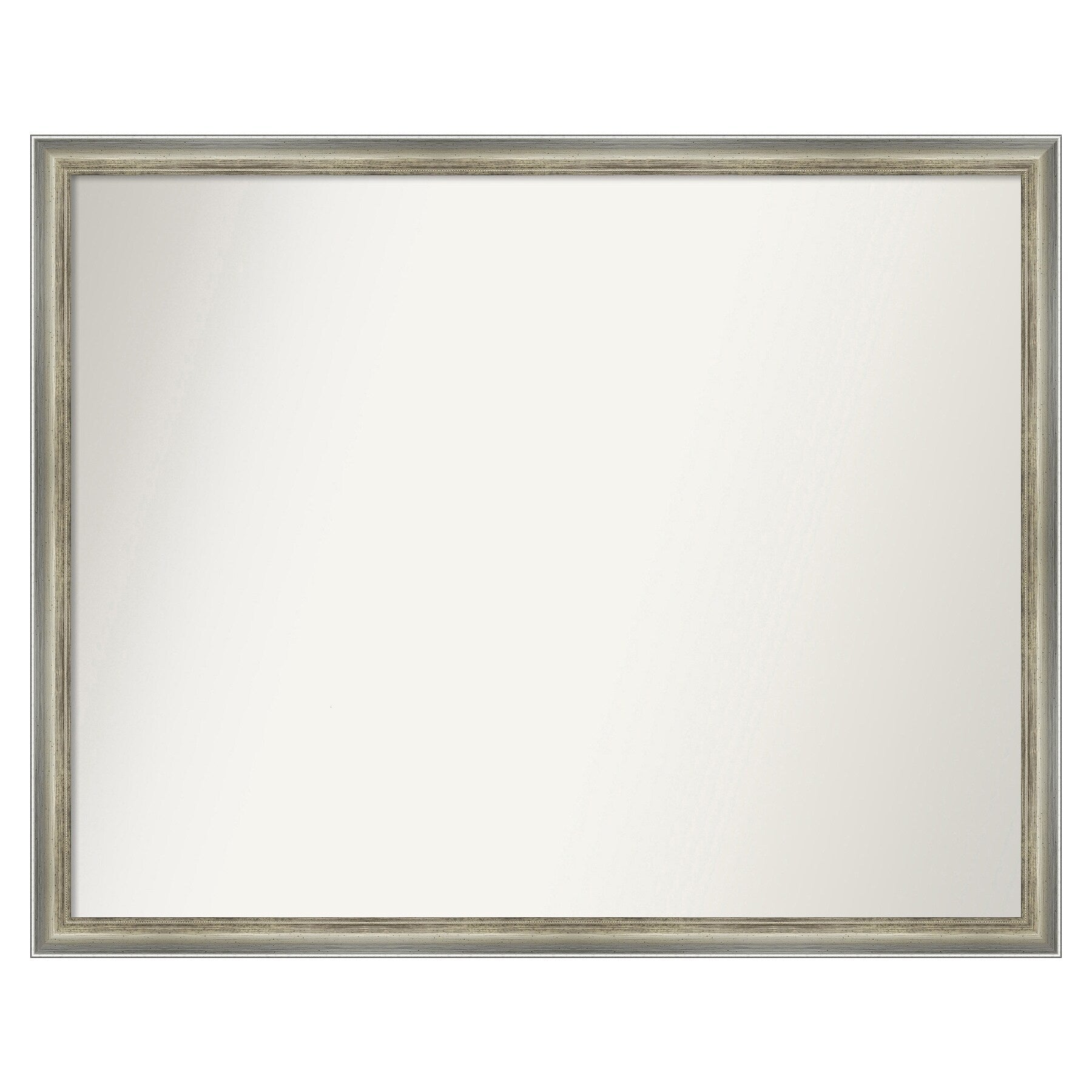 Amanti Art Salon Scoop Silver Frame 29.75-Inches W x 23.75-Inches H Rectangle Salon Scoop Silver Framed Wall Mirror