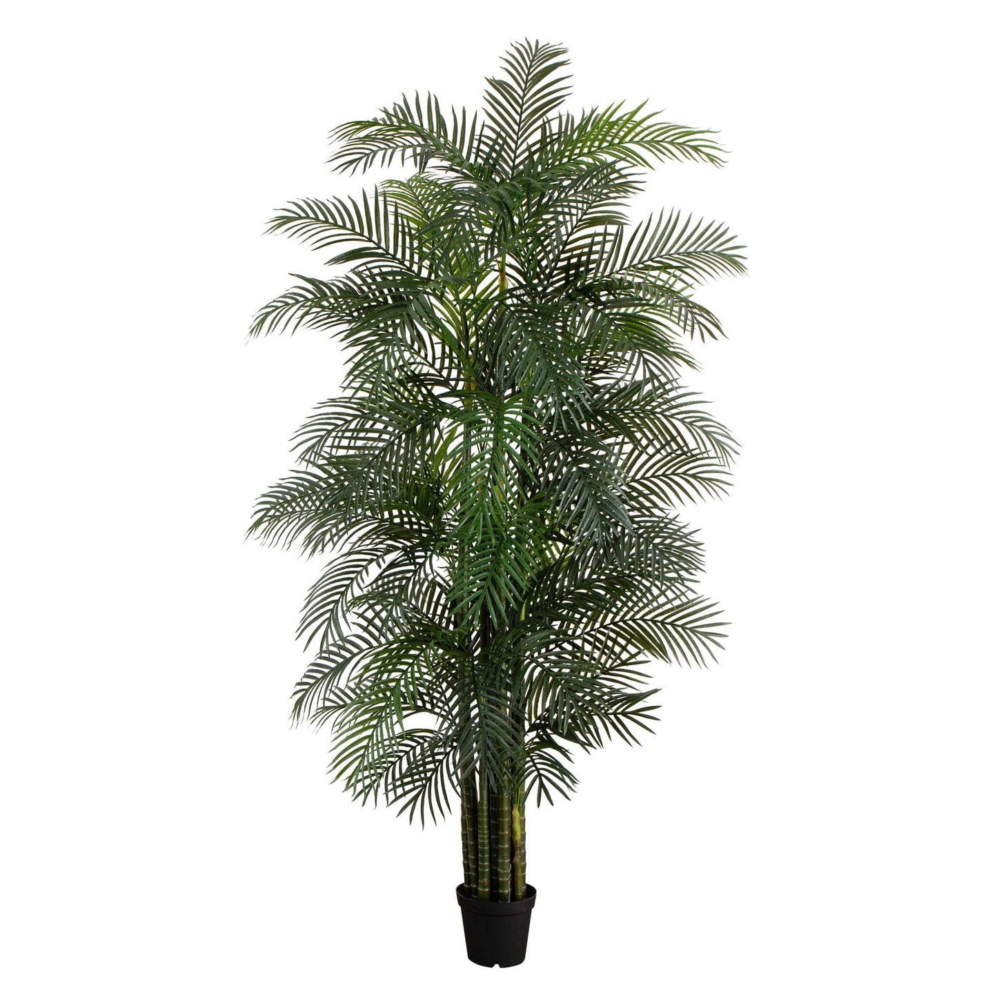 Nearly Natural 120-in Green Indoor/Outdoor Floor Areca Artificial tree