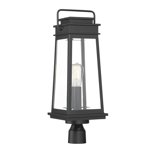 Savoy House Boone 24.25-in Matte Black Traditional Outdoor Light post lantern