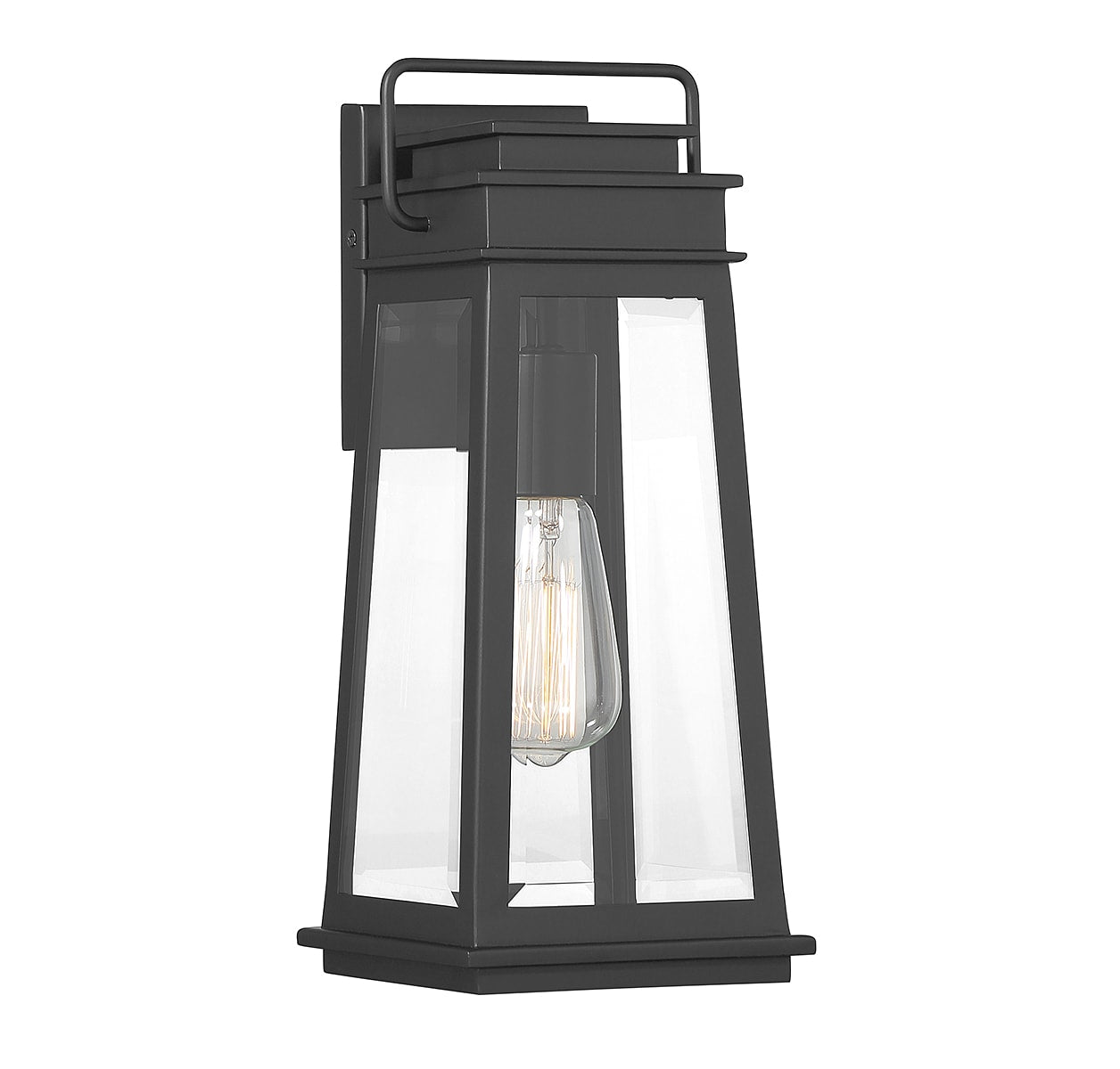 Savoy House Boone 1 -Light 15.25-in H Matte Black Hardwired Outdoor Wall Light