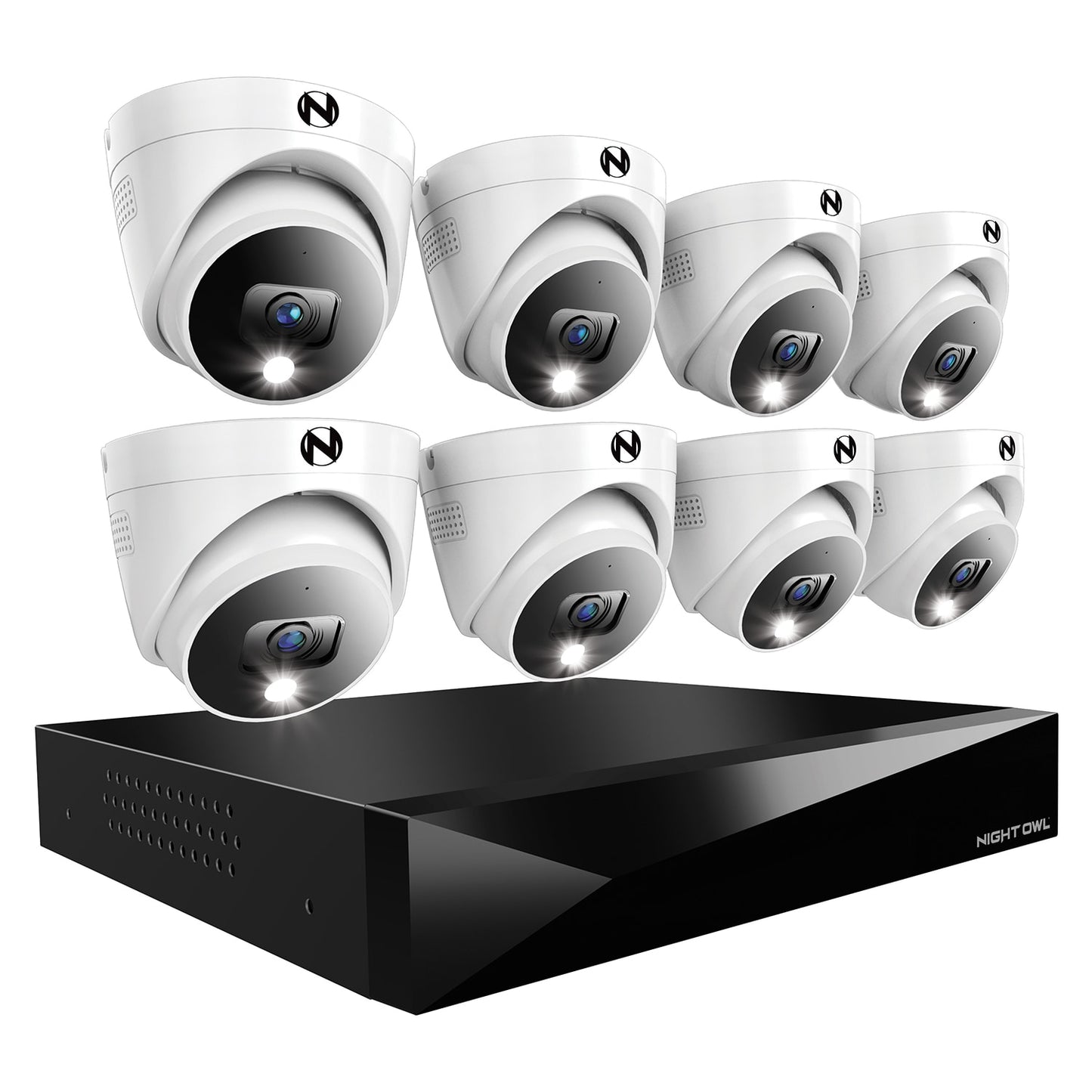 Night Owl FTD4 Indoor/Outdoor 8-Camera Hardwired Spotlight 2Tb Hard Drive Security Camera System FTD4-82-8LDM