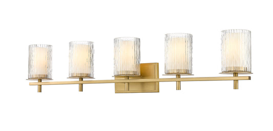 Z-Lite Grayson 40-in 5 -Light Gold Industrial Vanity light