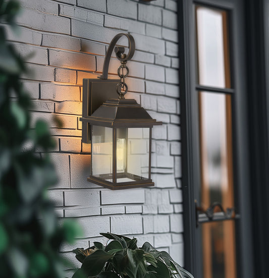 Minka Lavery Mariner's Pointe 1 -Light 18-in H Oil-rubbed Bronze Hardwired Outdoor Wall Light 1664825