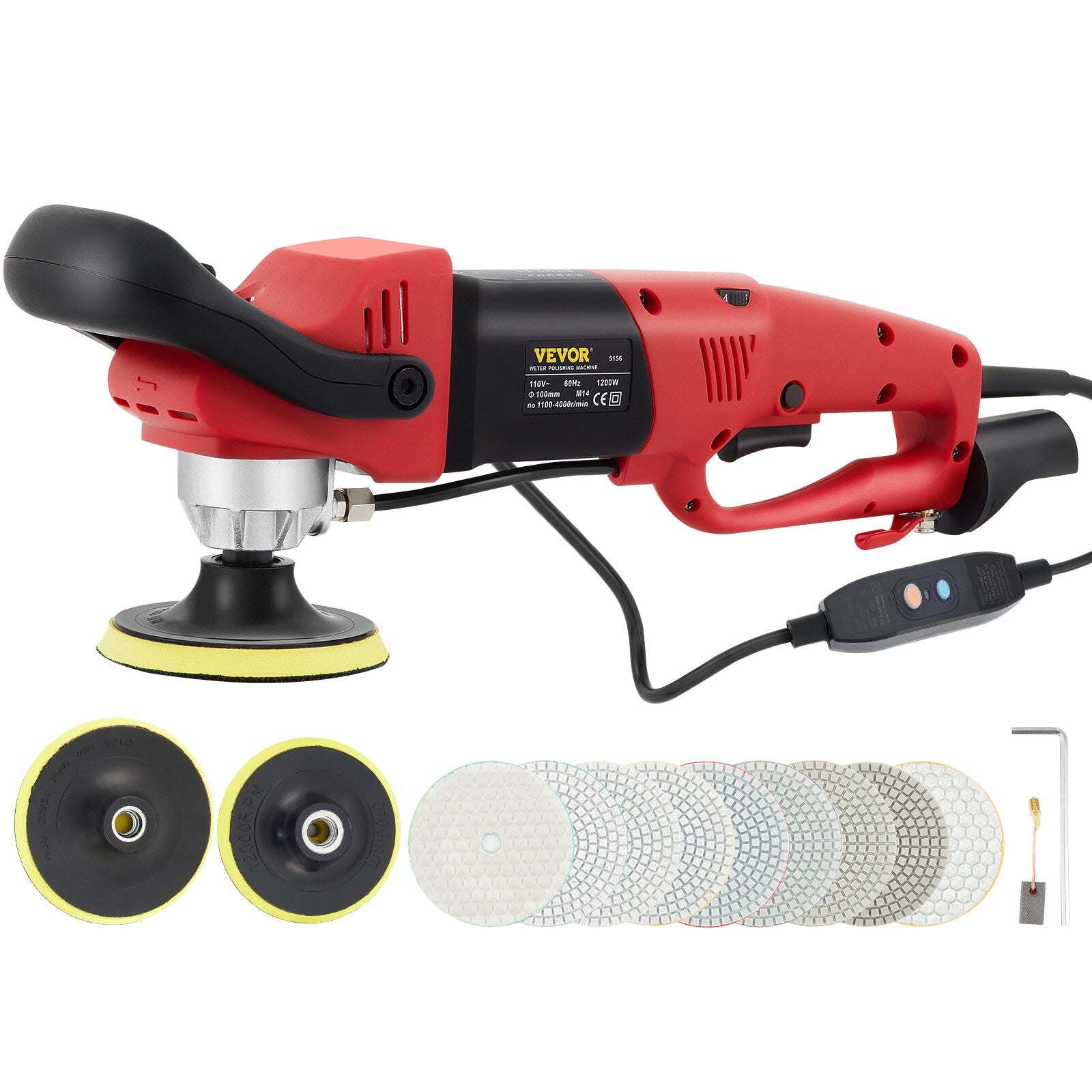 VEVOR 4-in Variable Corded Polisher SSPGJYPJT110VZLANV1
