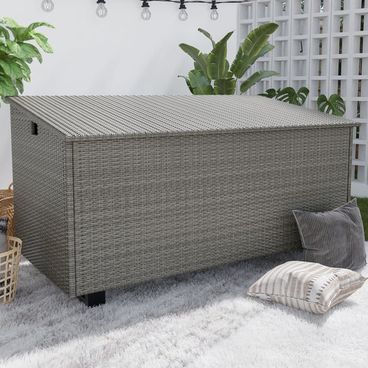 Octans Hedy 33.46-in L x 65.75-in 27.3-Gallon Gray Metal Deck Box