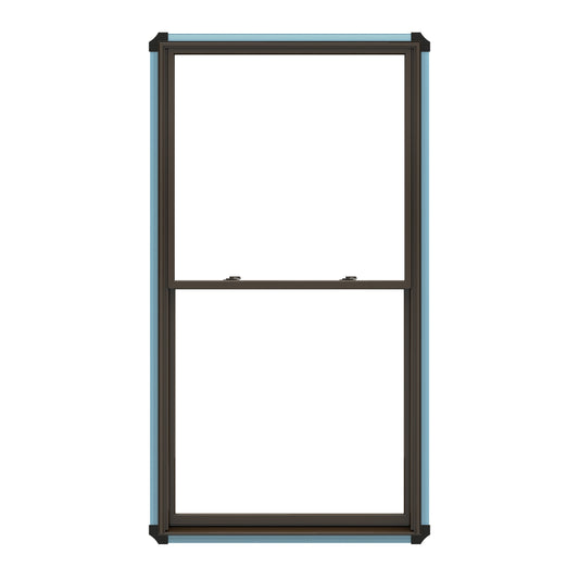 Pella Lifestyle 35-1/2-in x 53-1/2-in Brown Unfinished Wood New construction Double Hung Window Low-E argon Double Pane Glass