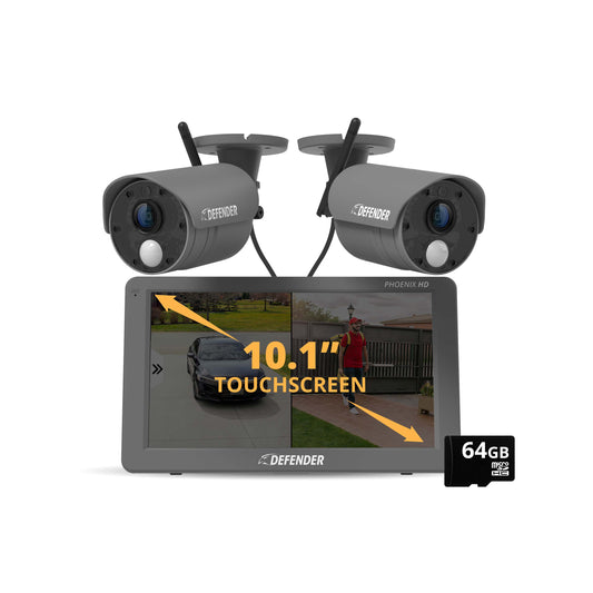Defender PhoenixHD Indoor/Outdoor 4-Channel 2-Camera 1080P Plug BulletSd (Included) Security Camera System DPHD2C-64