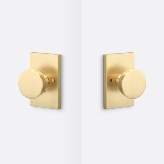 Sure-Loc Hardware Satin Brass Interior Privacy Door Knob ZT102 SB