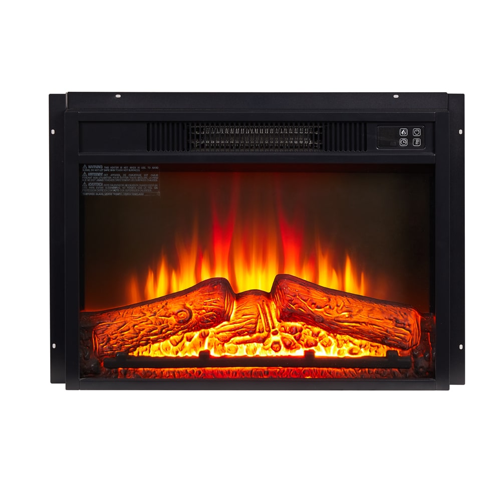 Mondawe 23-in W Black Fan-forced Electric Fireplace MO-YL87437