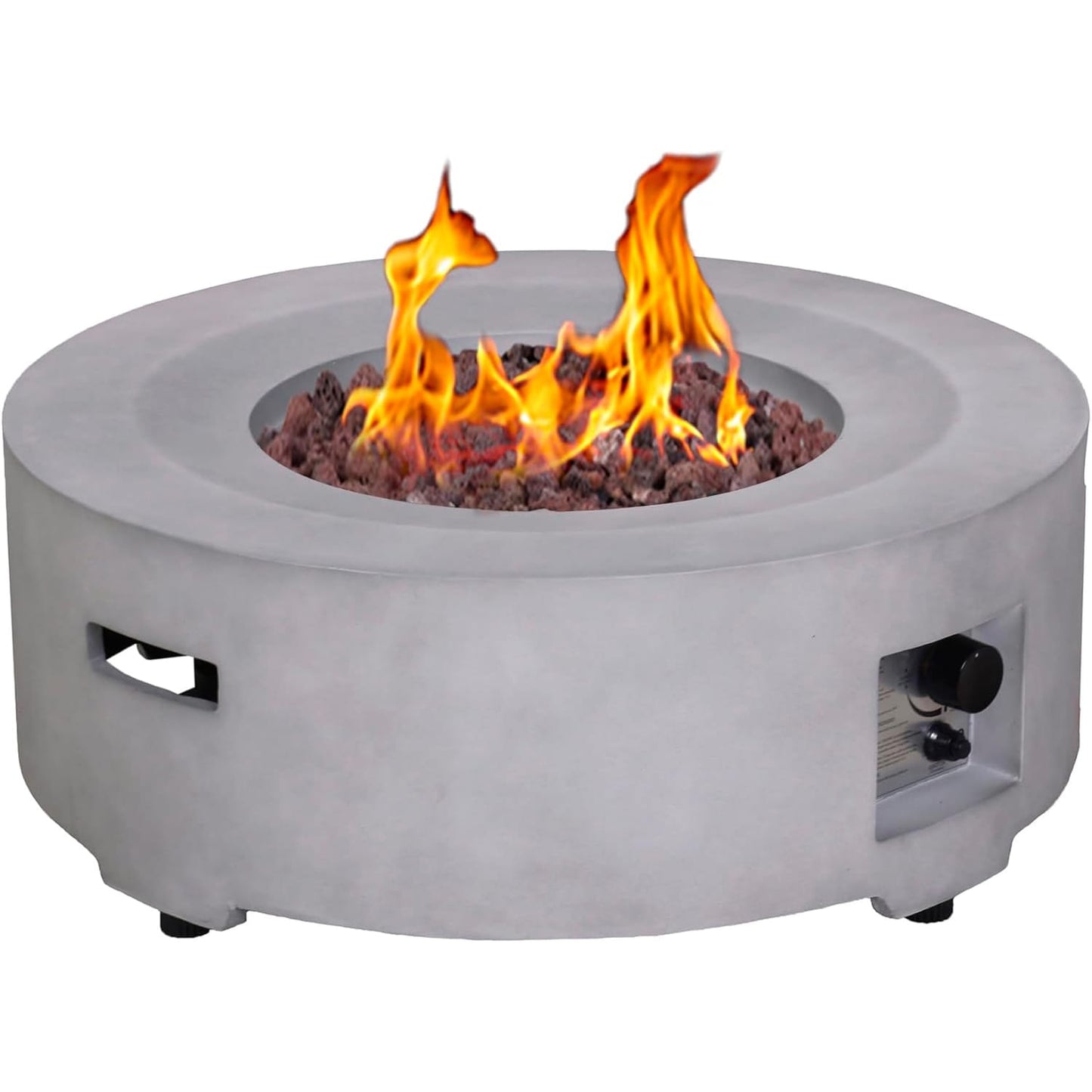 Upland 30-in W 40000 Maximum BTUs Composite Round Liquid propane Fire pit