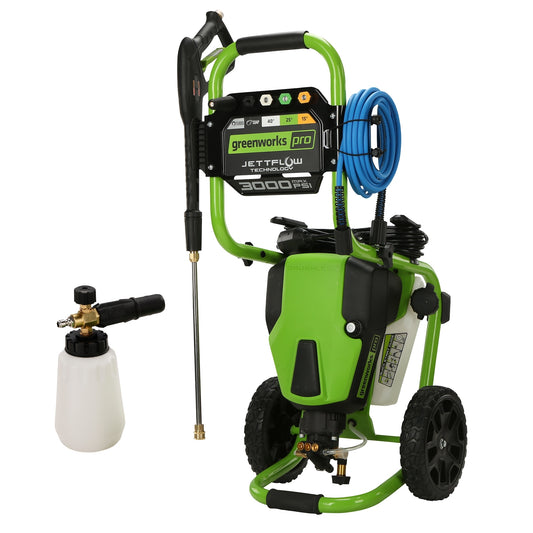 Greenworks 3000 PSI 2-GPMs Cold Water Electric Pressure Washer with 5 Spray Tips GPW3000FC