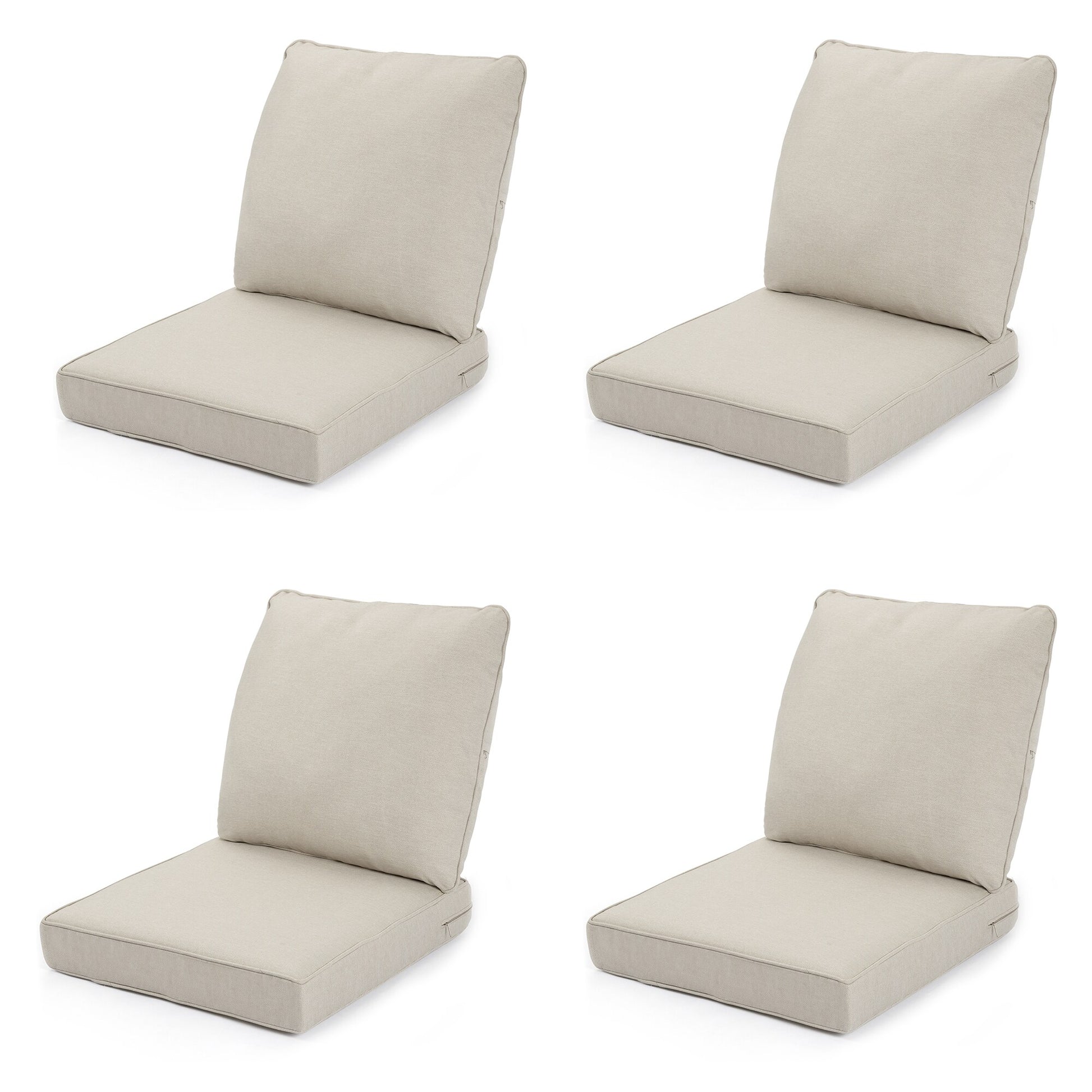 Runesay Seating Cushion Set 24-in x 24-in 8 -Piece Beige Patio sofa cushion