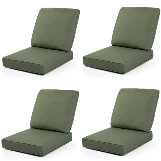 Runesay Seating Cushion Set 24-in x 24-in 8 -Piece Green Patio sofa cushion
