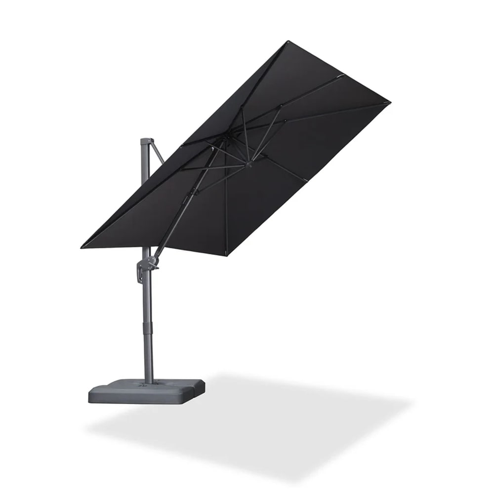 PURPLE LEAF 13-ft Aluminum Dark gray Crank Cantilever Patio Umbrella