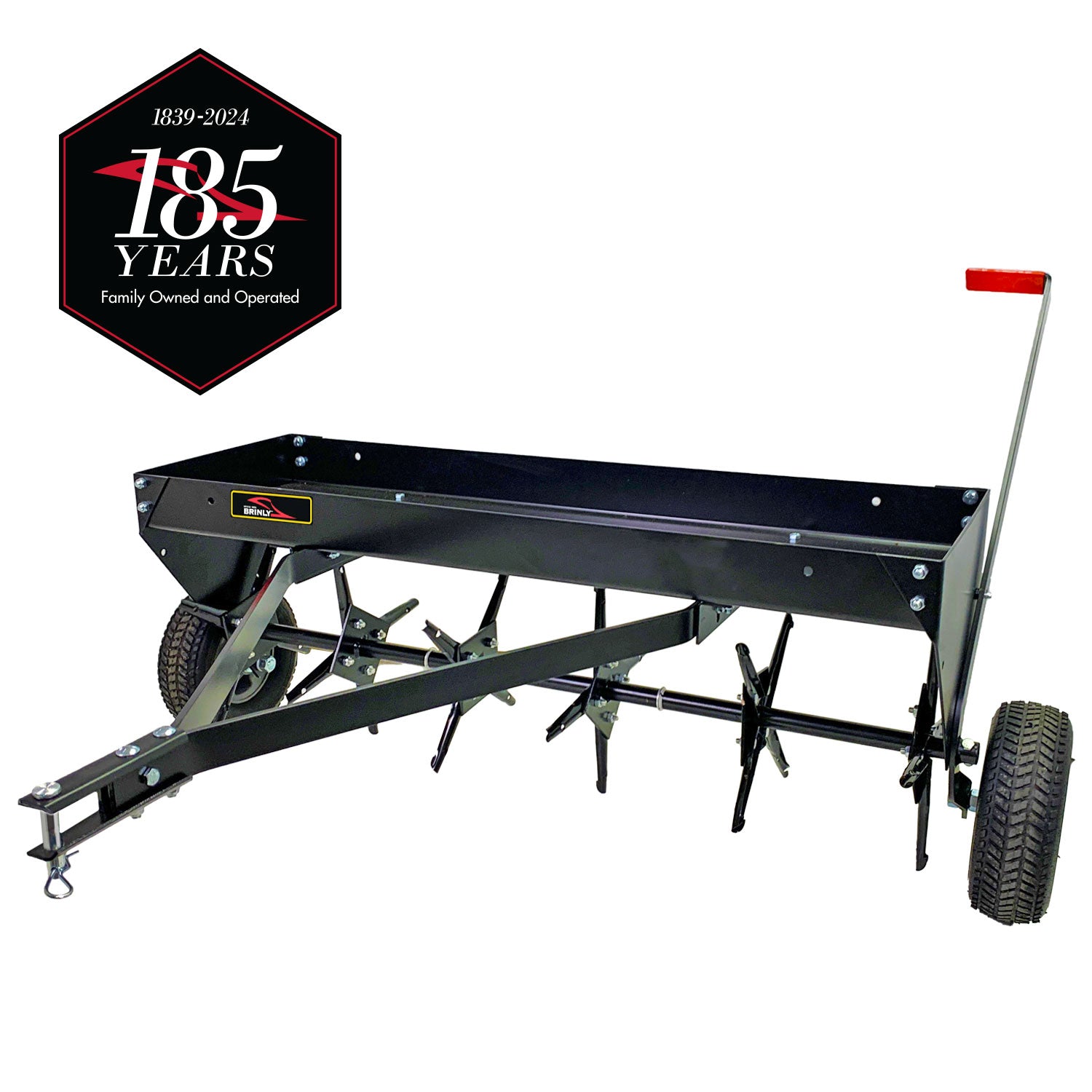 Brinly 40&#8221; Tow-Behind Plug Aerator with Universal Hitch and Transport Mode PA-403BH-A