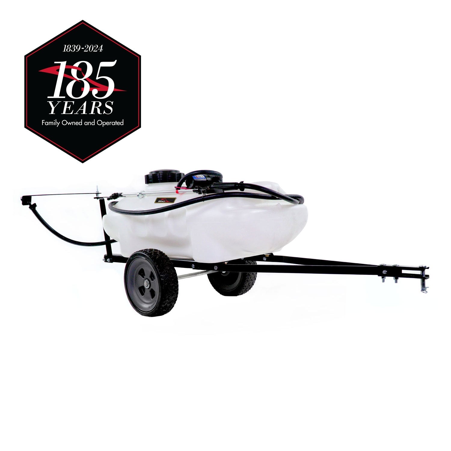 Brinly 15-Gallon 12-volt Battery Operated Plastic Pull-behind Sprayer ST-152BH-A