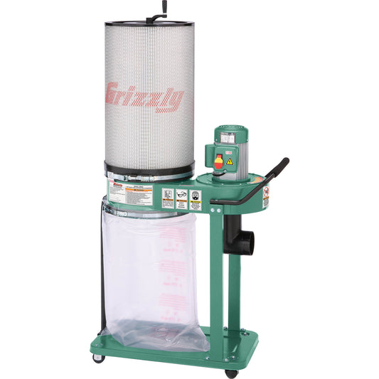 Grizzly G 15-Gallon Dry Dust Collector with Polyester Filter G0583Z