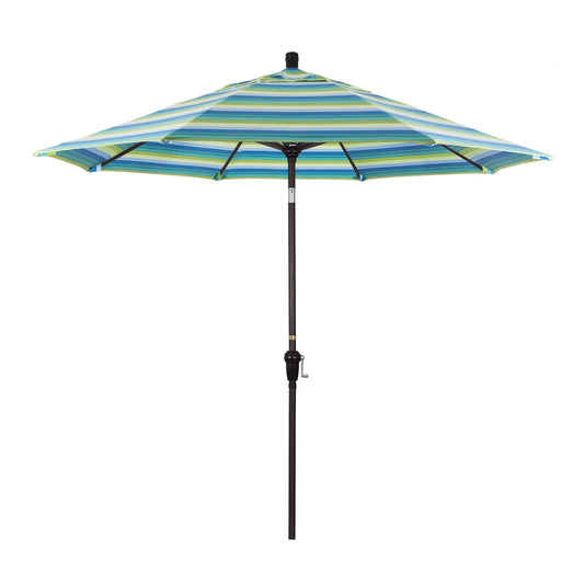 California Umbrella 9-Feet Aluminum Blue Market Patio Umbrella