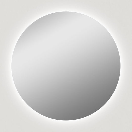 Decor Wonderland 27.5-in x 27.5-in Polished Frameless Round LED Lighted Fog Free Bathroom Vanity Mirror ( Silver )