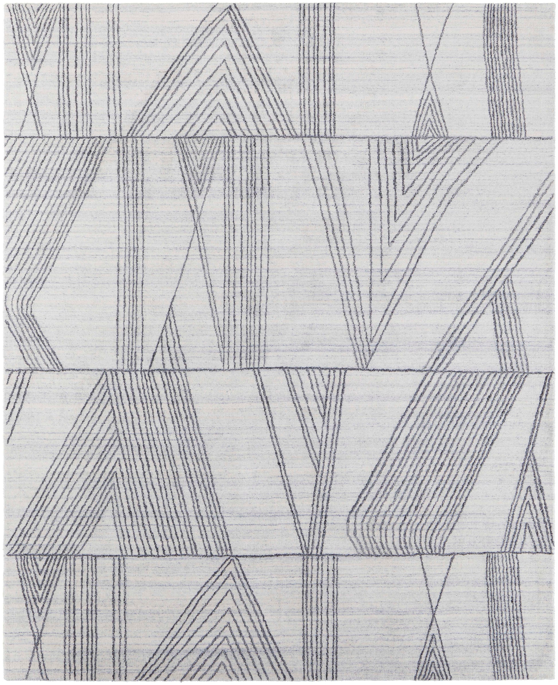 Room Envy 5 x 8 (ft) Loomed Ivory/Black Rectangular Indoor Abstract Area rug