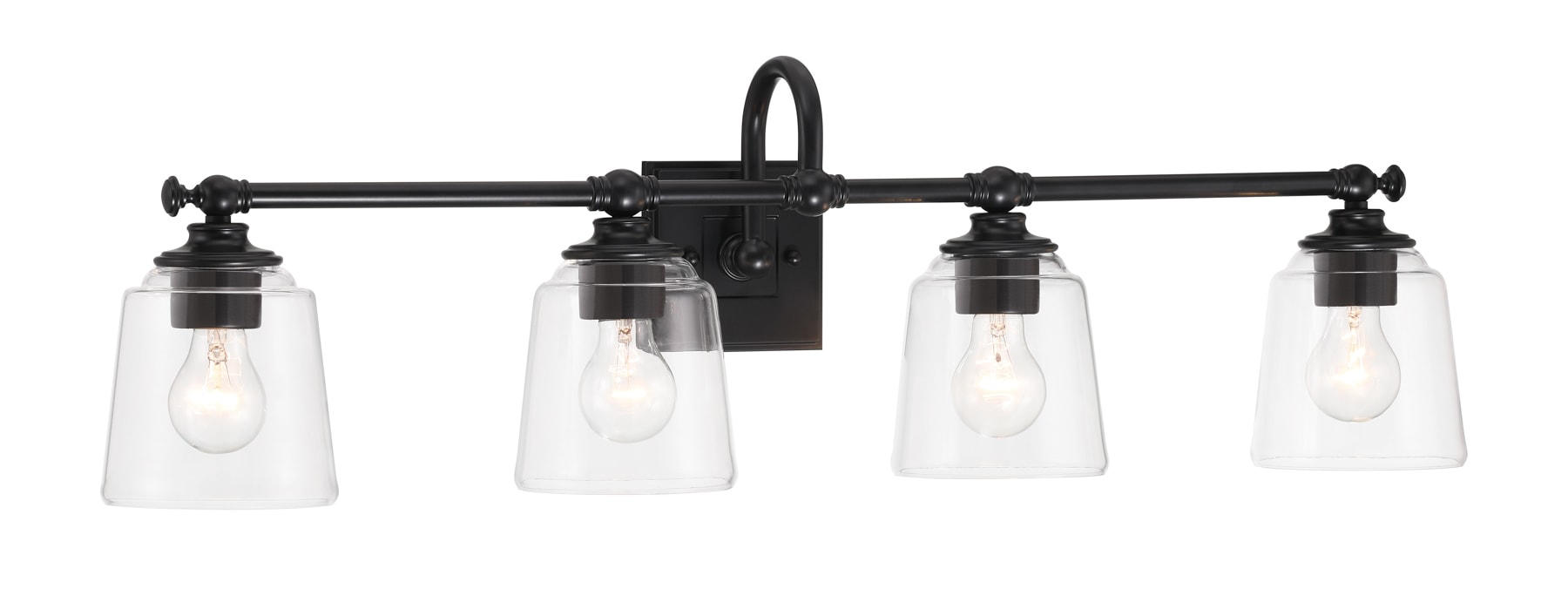 Minka Lavery Antonia 35-in 4 -Light Matte Black Modern/contemporary Vanity light bar