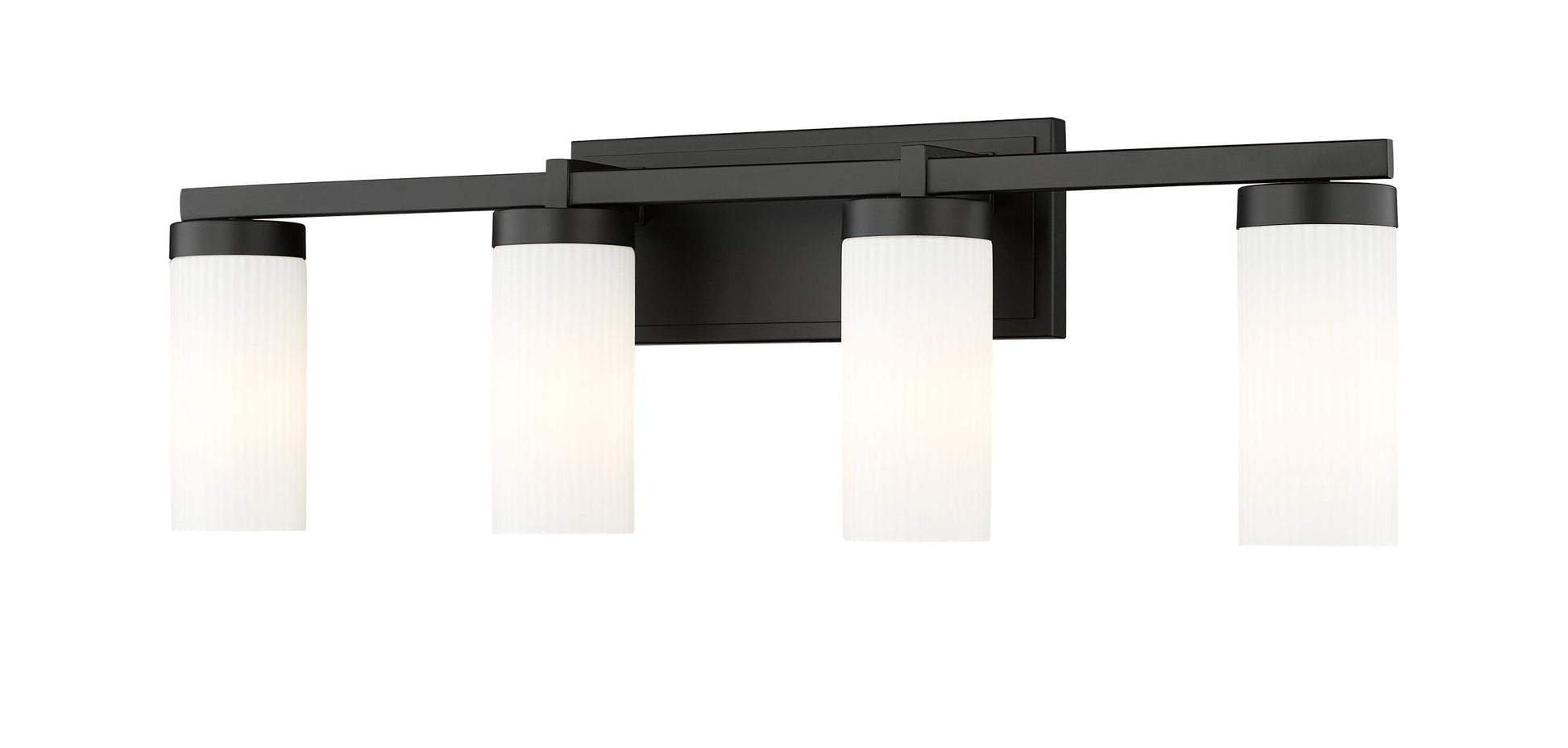 Z-Lite Danica 29.5-in 4 -Light Matte Black Modern/contemporary Vanity light