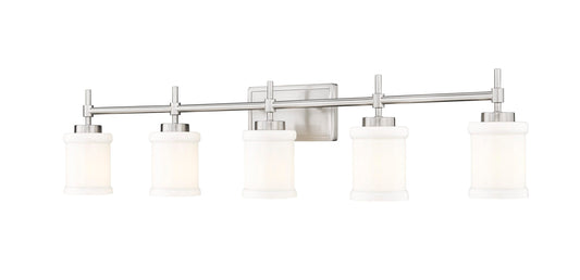 Z-Lite Cadoc 40.5-in 5 -Light Brushed Nickel Transitional Vanity light