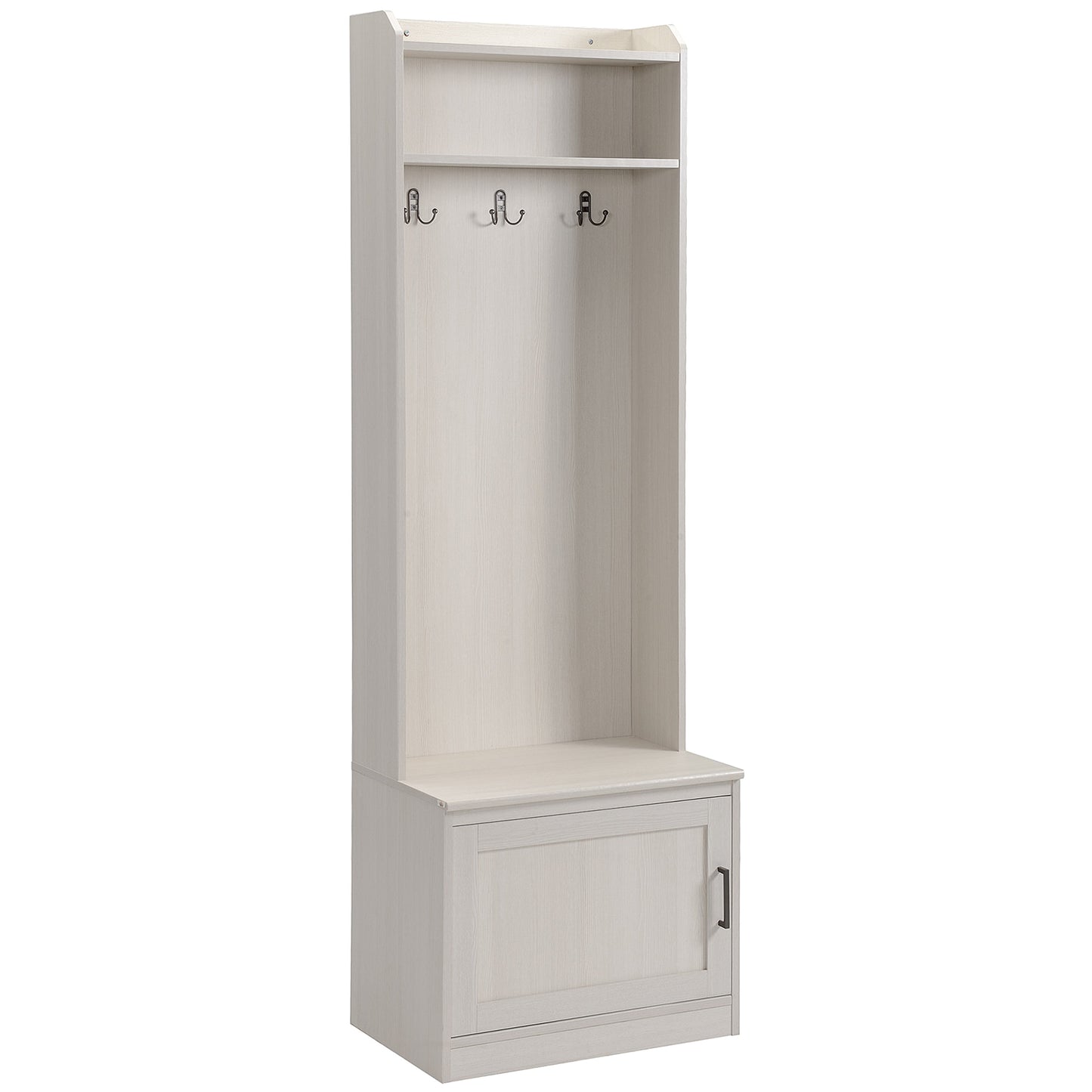 Flynama Modern 23.5-in White Wood Hall Tree