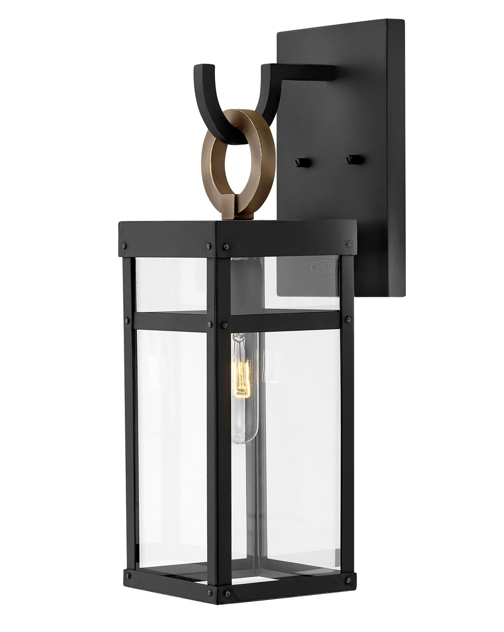 Hinkley Porter 1 -Light 18.5-in H Satin Black Hardwired Outdoor Wall Light 6588981