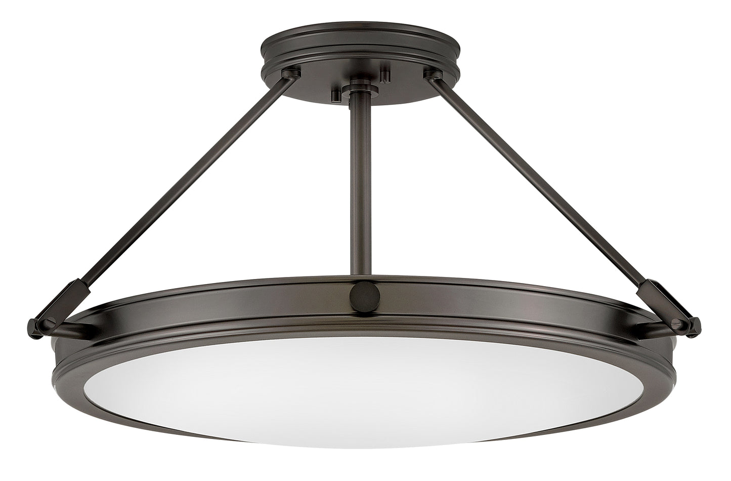 Hinkley Collier 4 -Light 22-in Satin Black Semi Flush Mount Light 6588920