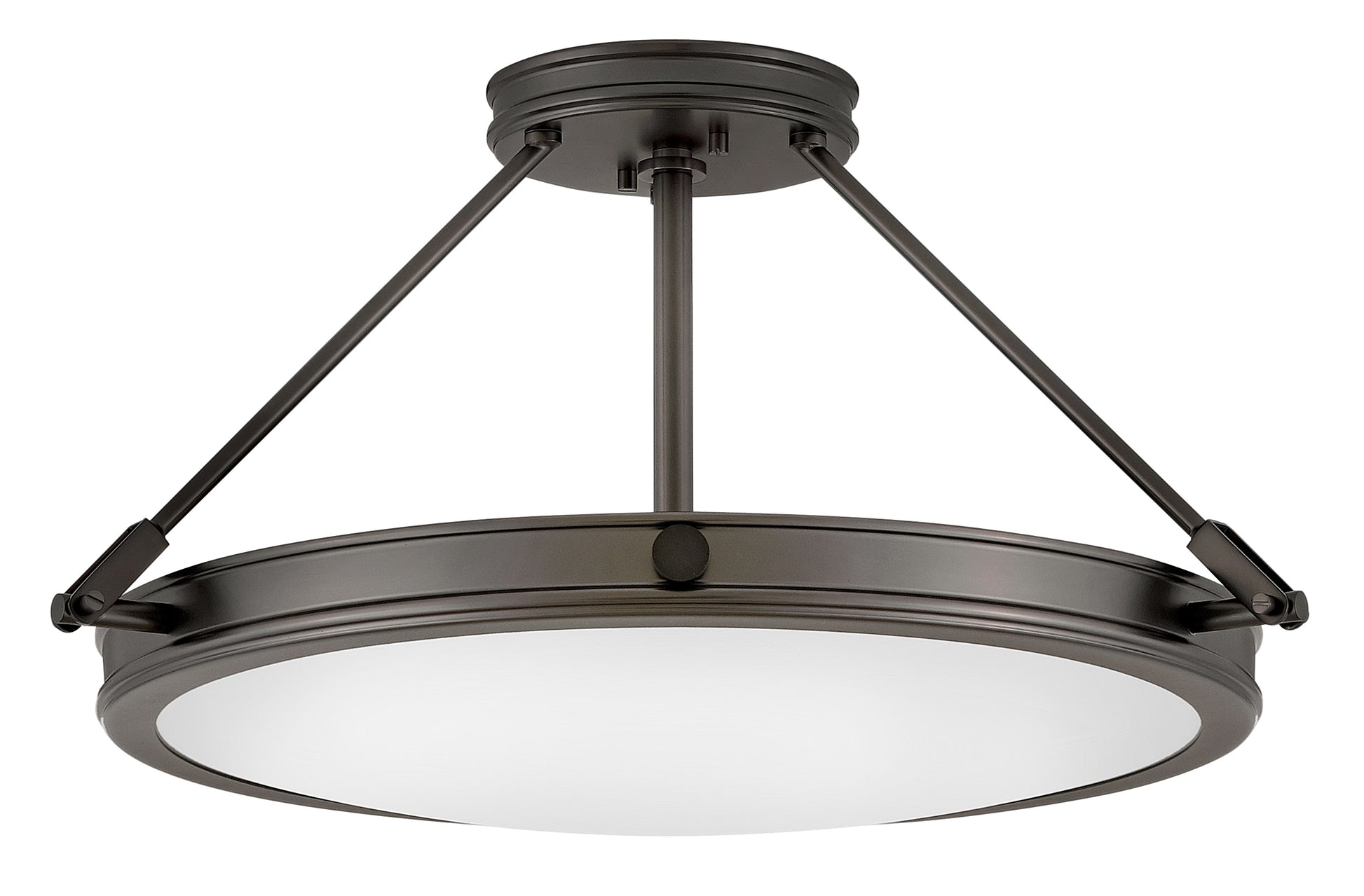 Hinkley Collier 4 -Light 22-in Satin Black Semi Flush Mount Light 6588920