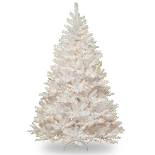 National Tree Company 7-ft Pine Pre-lit White Artificial Christmas Tree with White Incandescent Lights