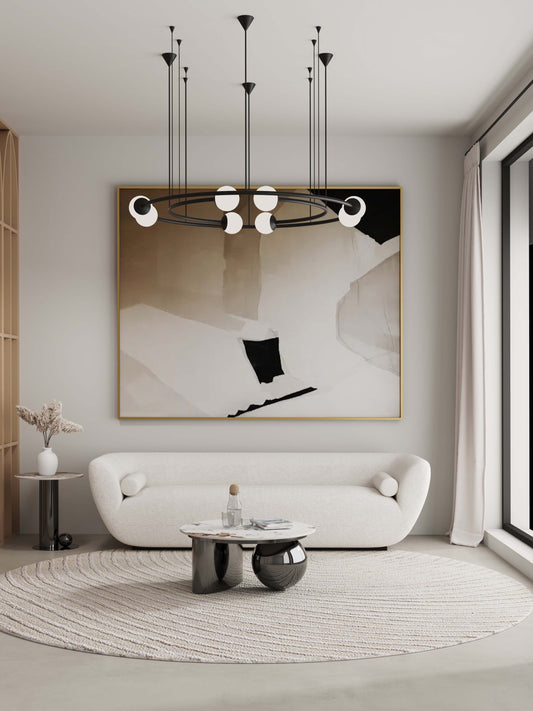 Manhattan Comfort Modern 4 -Piece Black Living Room Set