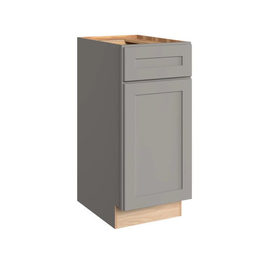 KraftMaid Momentum Deveron 15-in Pebble Grey Bathroom Vanity Base Cabinet without Top