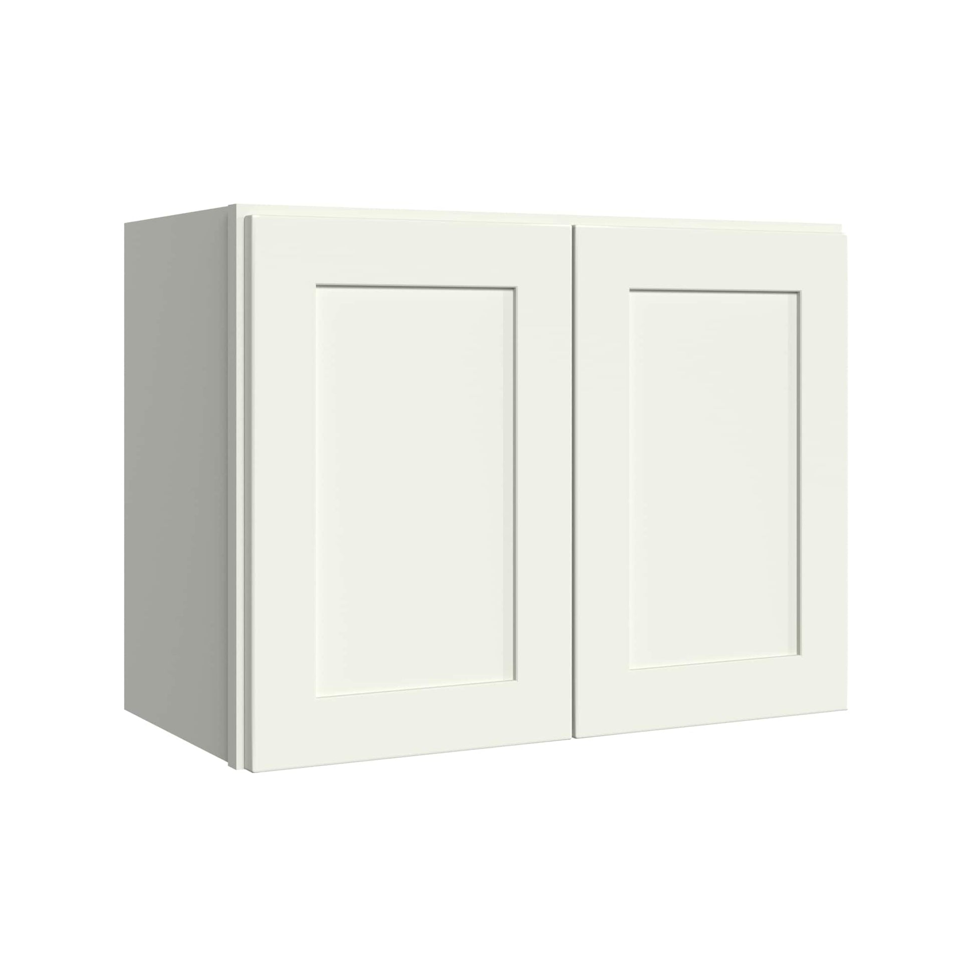 KraftMaid Momentum Deveron 24-in W x 18-in H x 12-in D Dove White Wall Fully assembled Plywood Cabinet Recessed Panel